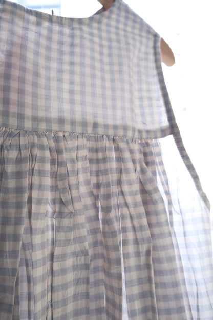 Poppy grey chateau checked dress