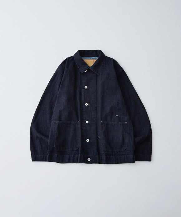 [UpcycleLino] × SKEWed DENIM Back Tuck Jacket
