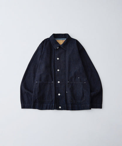 [UpcycleLino] × SKEWed DENIM Back Tuck Jacket