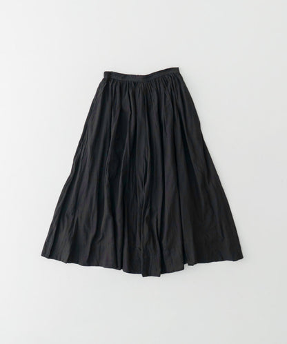 Cotton Linen Ramie Lawn Gathered Skirt