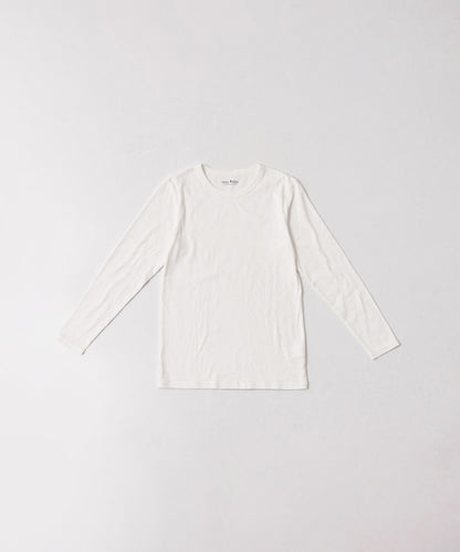Raffy Cotton Rib Long Sleeve T Shirt - Off White