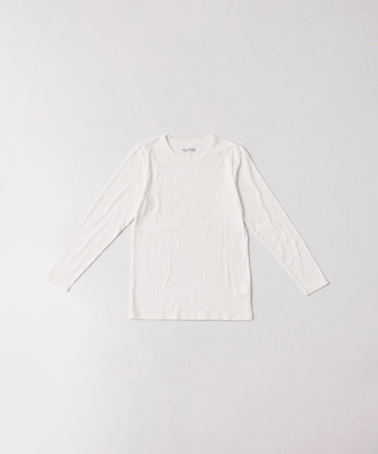 Raffy Cotton Rib Long Sleeve T Shirt - Off White