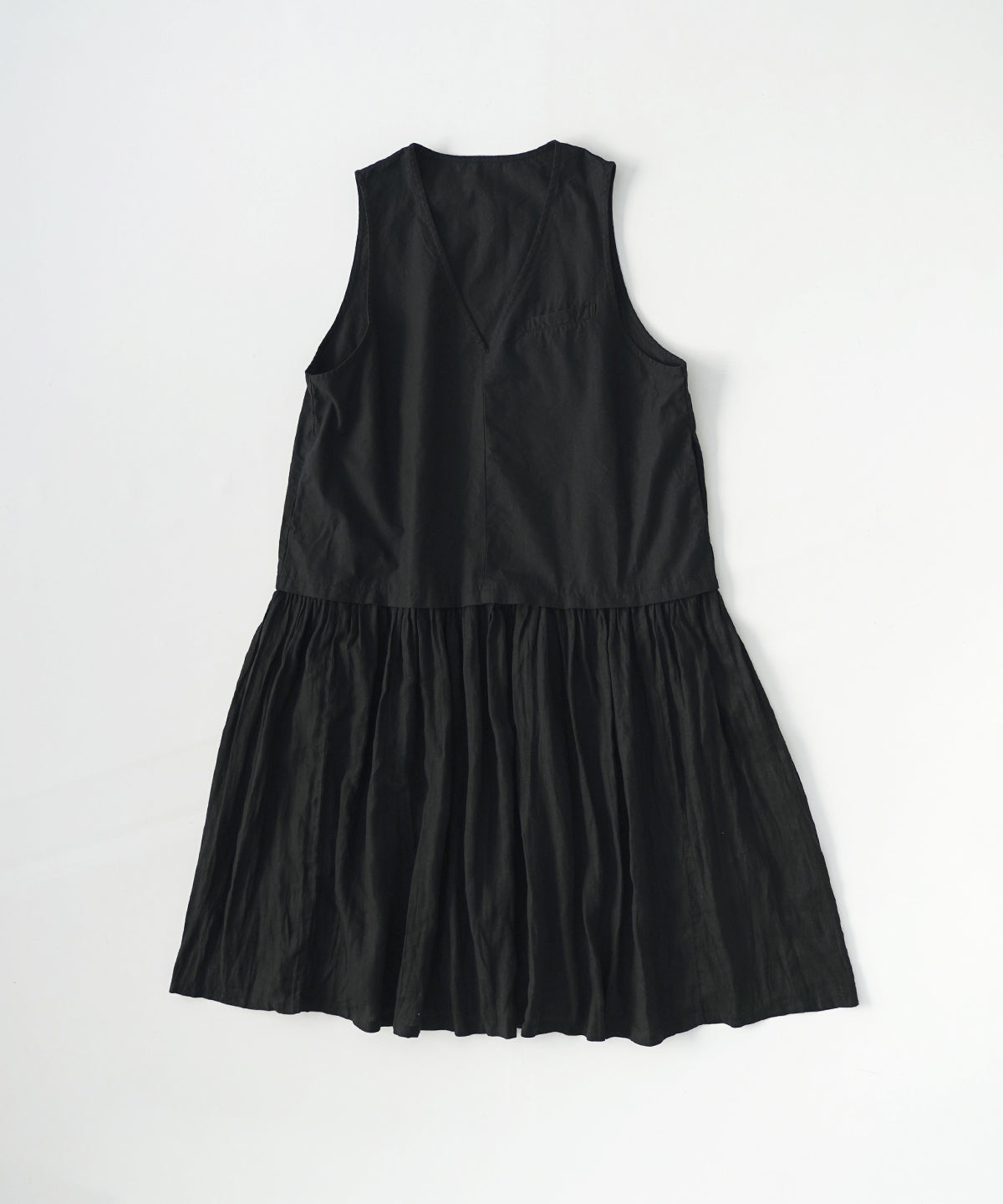 V-Neck Sleeveless Panel Dress