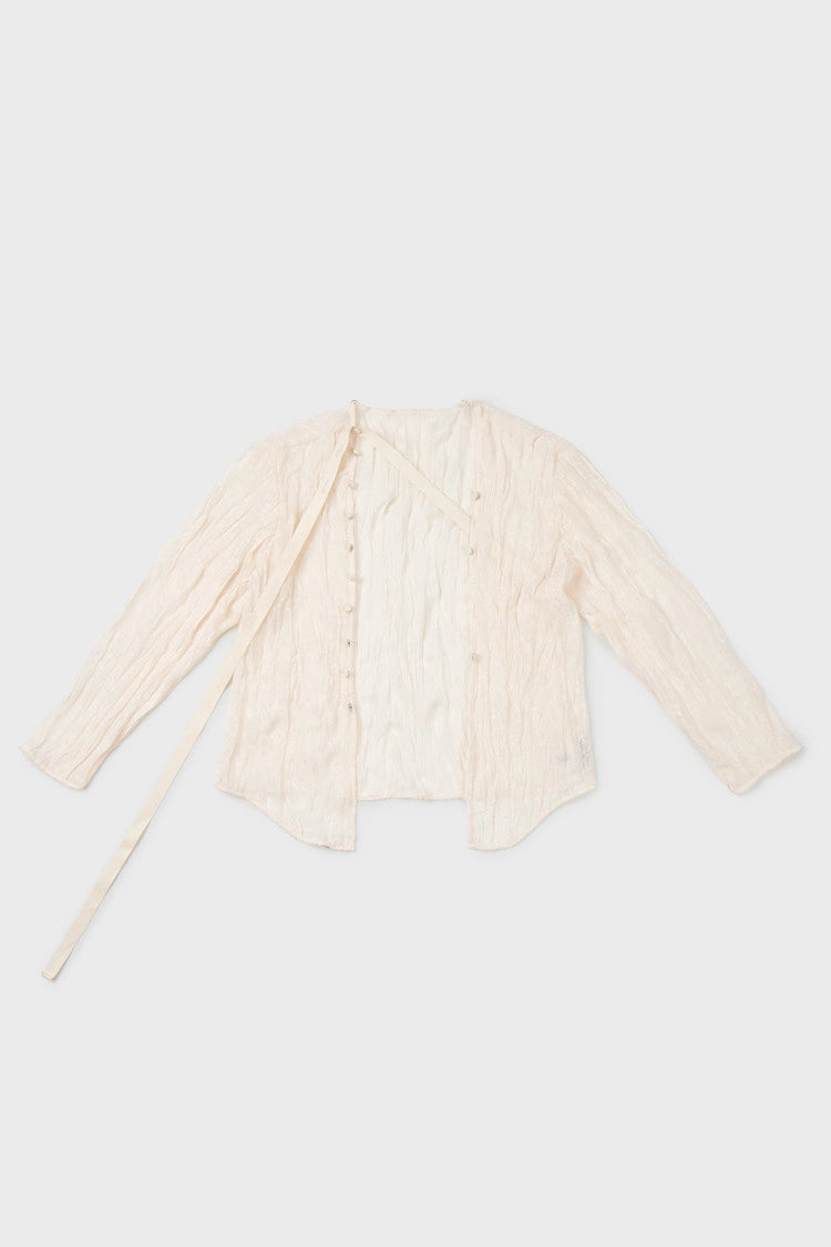 open shirt cardigan in ivory