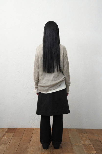 (Pre order)Double layered sweater in natural