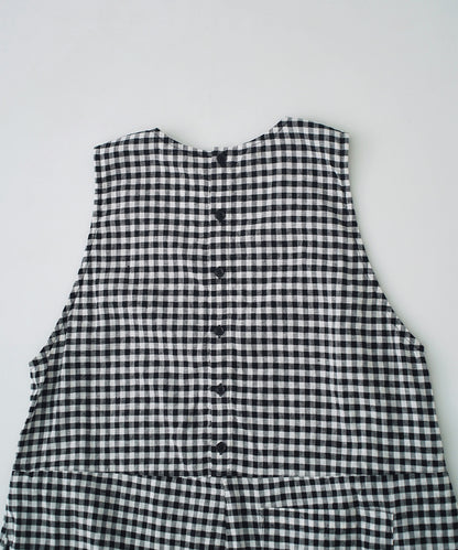 nest Robe |  Linen Cotton Check Salopette
