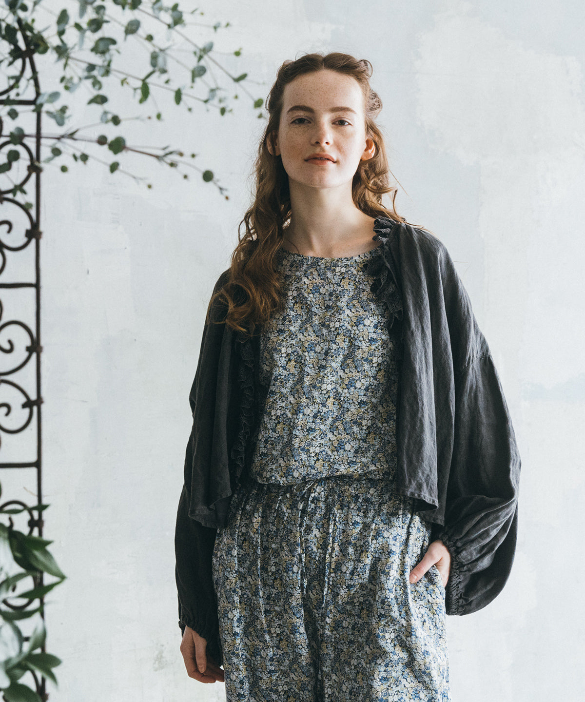 Linen Liberty Floral Two-Way Sleeveless Blouse