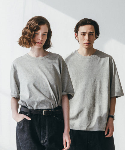 [UpcycleLino BASIC] Cotton Linen Jersey Wide-fit T-shirt