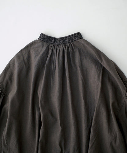 Cotton Linen Blackwork Embroidered Blouse
