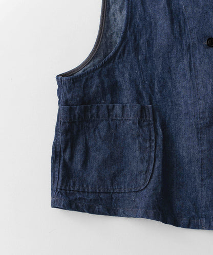 10oz Linen Denim Vest