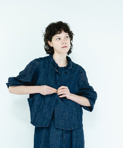 10oz Linen Denim Vest