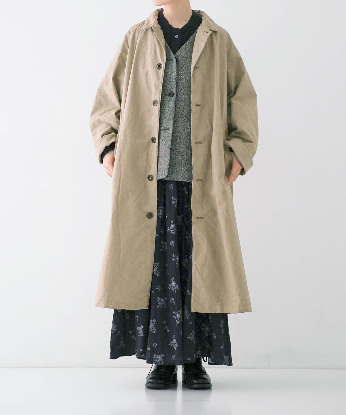 Super Water Repellent Supima Cotton Topcoat (Beige)