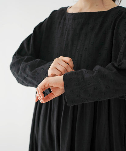 Linen Dot Jacquard Dress