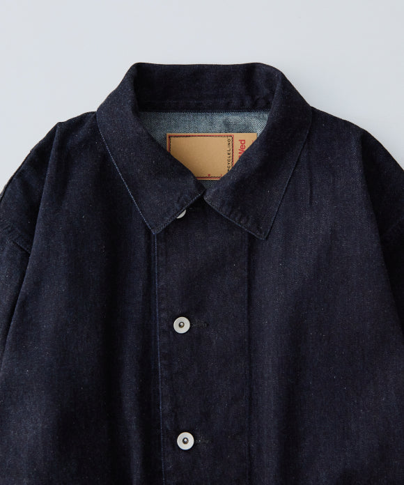 [UpcycleLino] × SKEWed DENIM Back Tuck Jacket