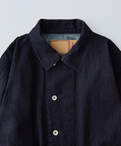 [UpcycleLino] × SKEWed DENIM Back Tuck Jacket