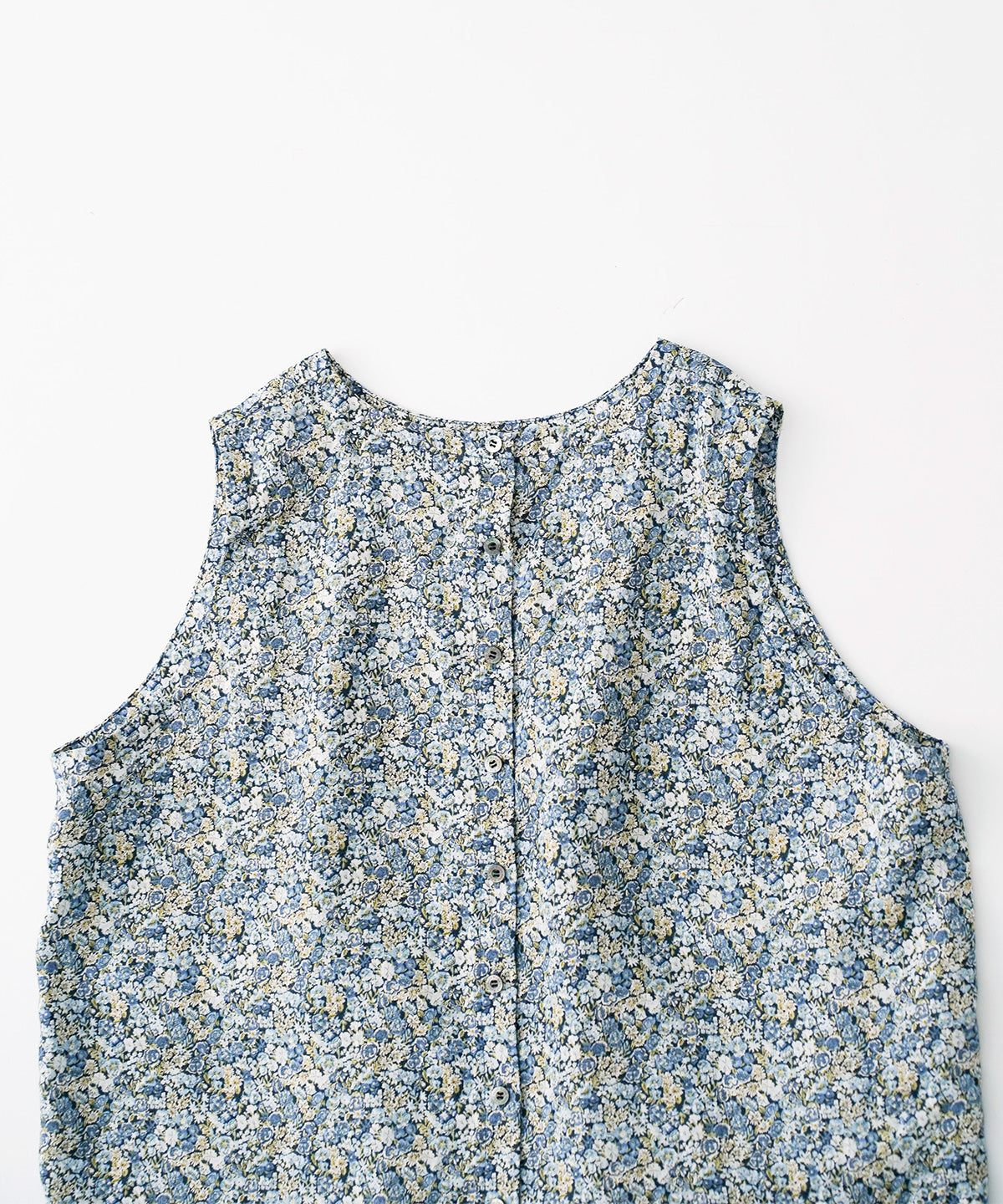 Linen Liberty Floral Two-Way Sleeveless Blouse
