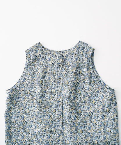 Linen Liberty Floral Two-Way Sleeveless Blouse