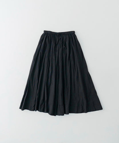 Cotton Linen Ramie Lawn Gathered Skirt