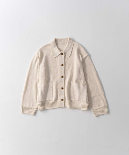 High Twisted Cotton Knit Jacket