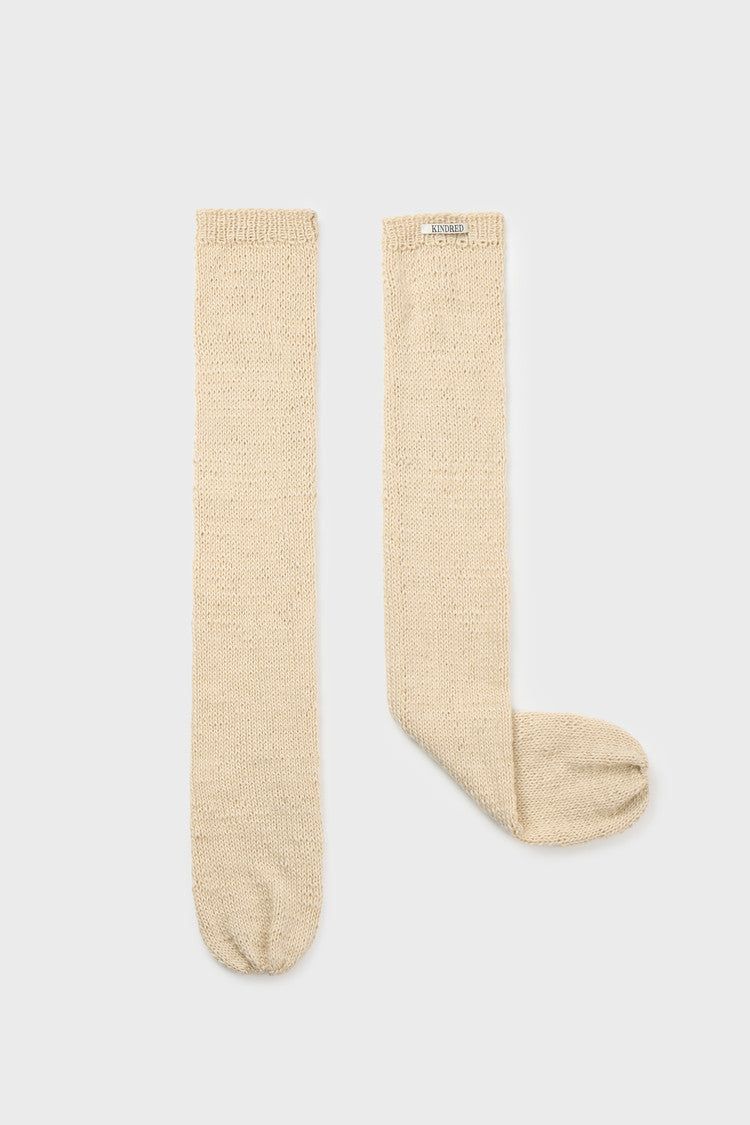 Chunky wool overknee socks