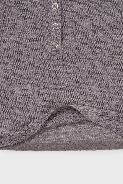 Knit sleeveless in purple ink