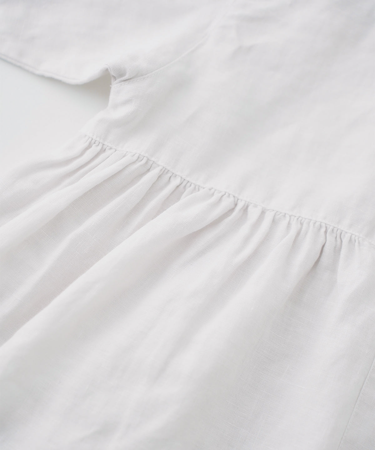 nest Robe | Linen Lace Side Gathered Two-way Blouse
