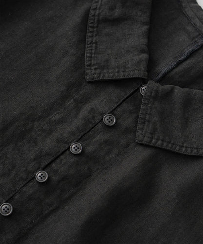 Heavy Linen Collared Salopette