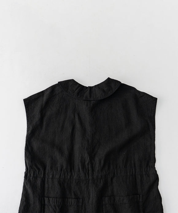 Heavy Linen Collared Salopette