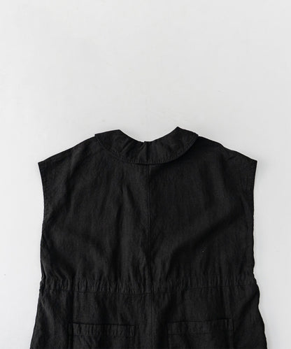 Heavy Linen Collared Salopette
