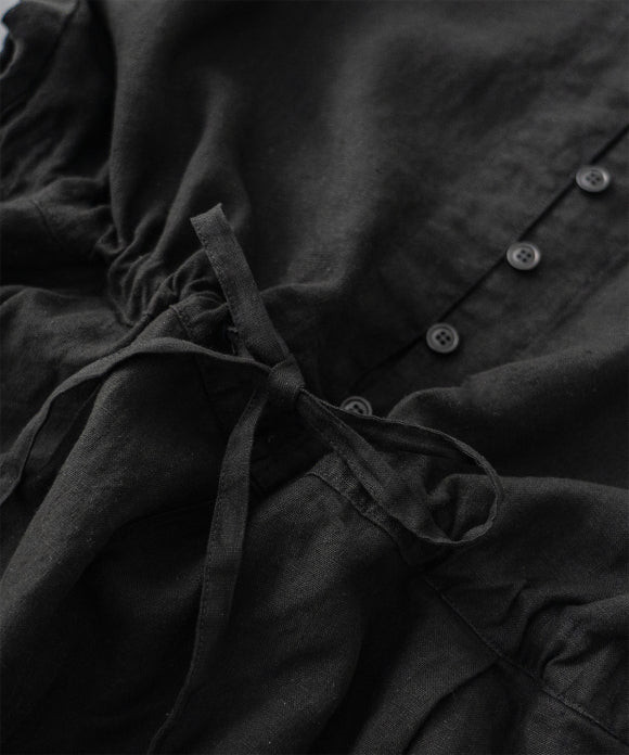 Heavy Linen Collared Salopette