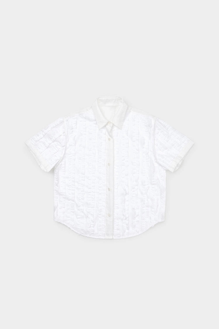 Ruffle lined reversible shirt