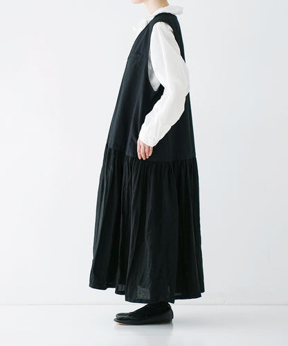 V-Neck Sleeveless Panel Dress