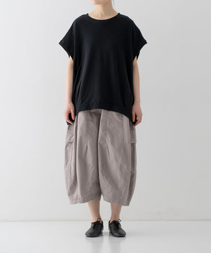 Cotton Linen Sleeveless Jersey - Black