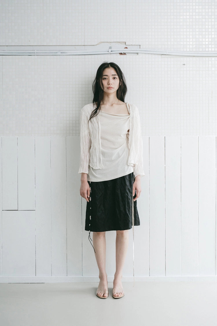 open shirt cardigan in ivory