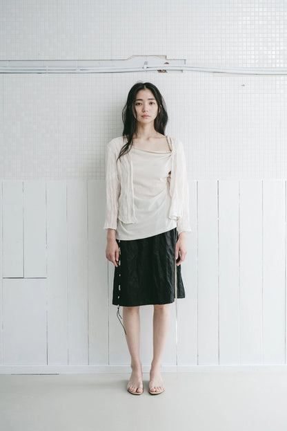 open shirt cardigan in ivory