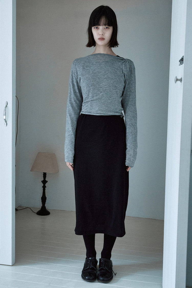 Cardigan layered jersey dress