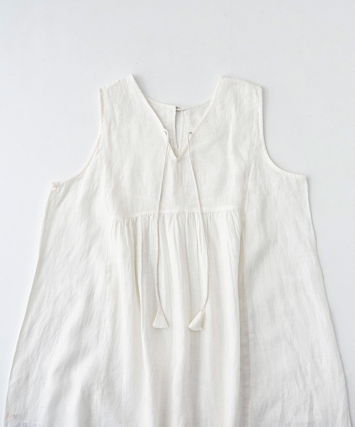 Linen Two-way Indian Embroidered Dress (White)