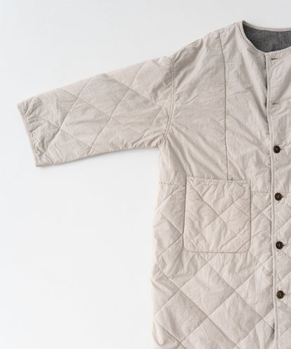 Cotton Linen Ramie Reversible Quilted Coat