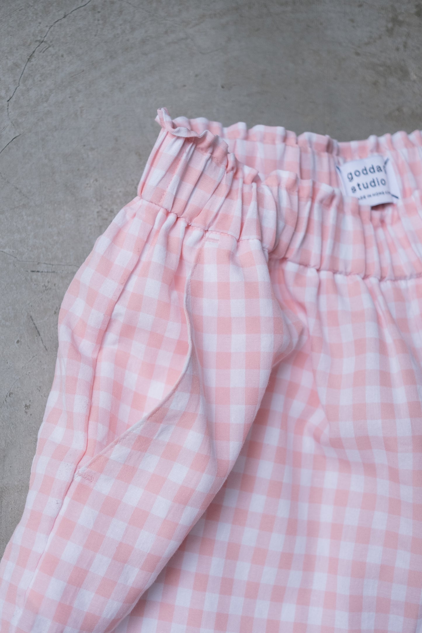God Dag Gingham check tailor pants