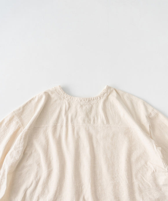 (Upcyclelino) Cotton Linen Omi-zarashi Two-way Tops