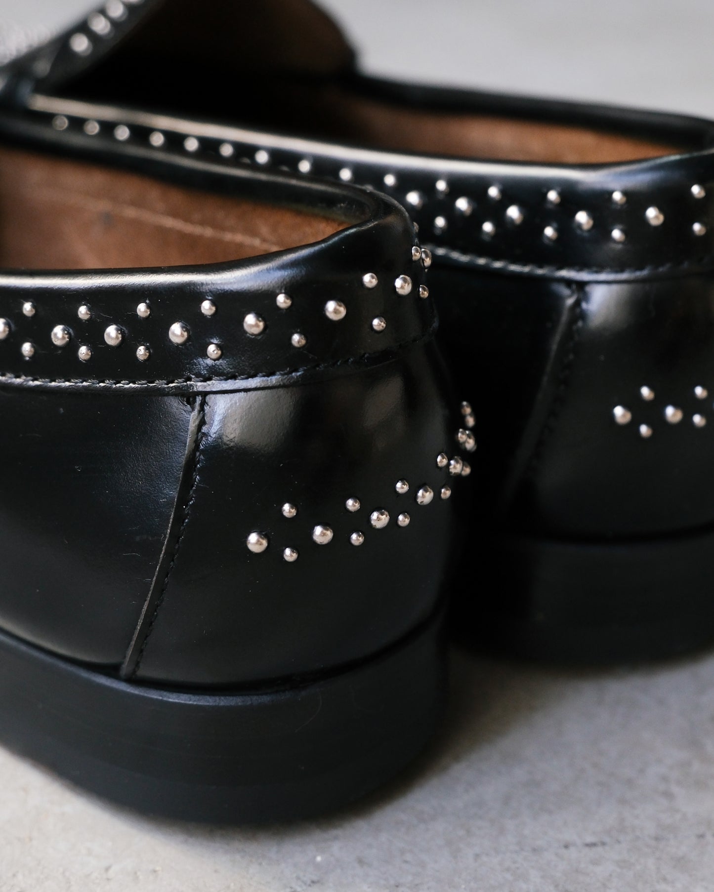 New studded loafers
