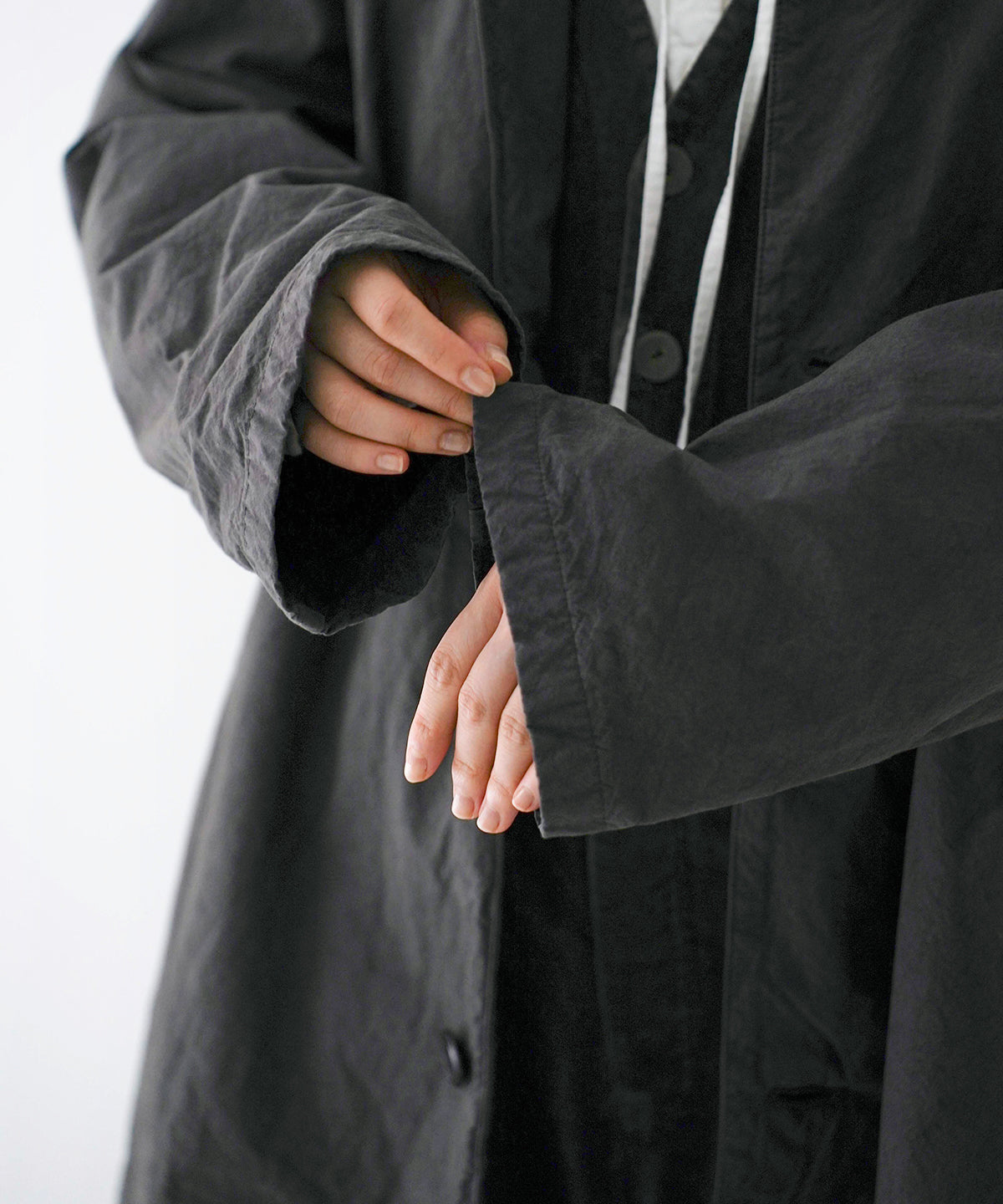 Super Water Repellent Supima Cotton Topcoat (Charcoal Gray)