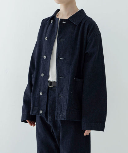 [UpcycleLino] × SKEWed DENIM Back Tuck Jacket