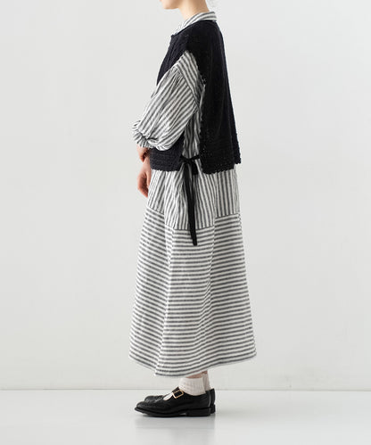 Openwork Lace Knit Vest - Black