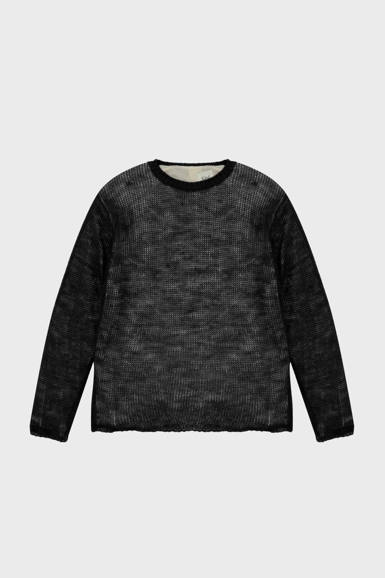 (Pre order) Double layered sweater in black