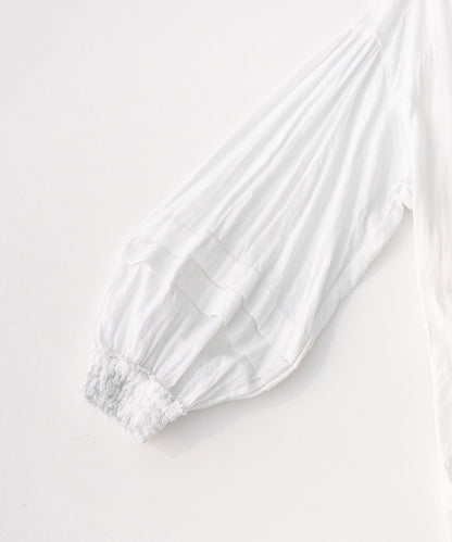 (UpcycleLino) Linen Cotton Omi-zarashi Lace Dress