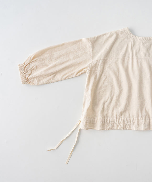 (Upcyclelino) Cotton Linen Omi-zarashi Two-way Tops