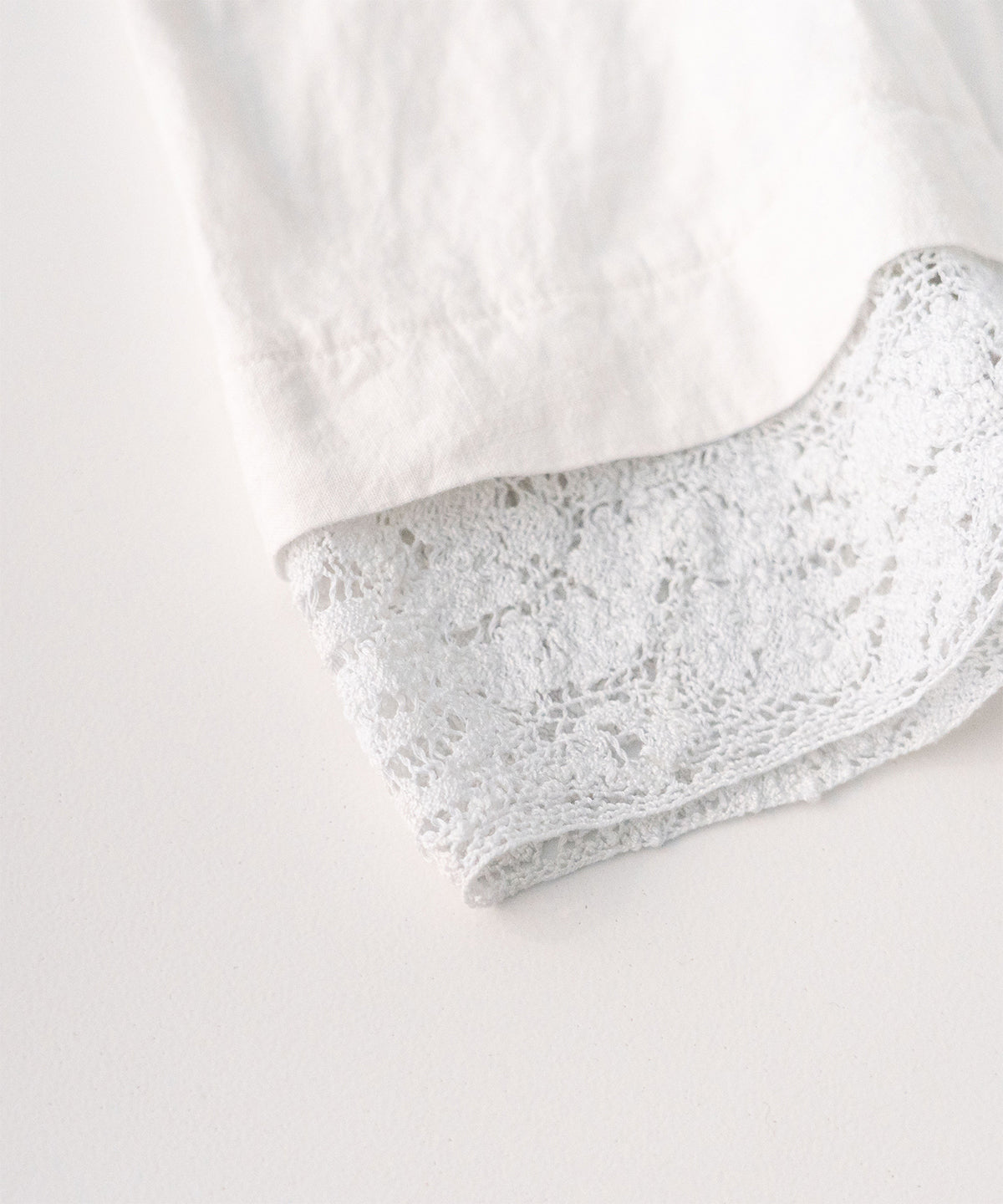 (UpcycleLino) Linen Cotton Omi-zarashi Lace Dress