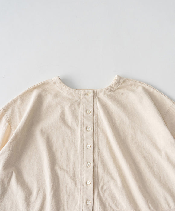 (Upcyclelino) Cotton Linen Omi-zarashi Two-way Tops