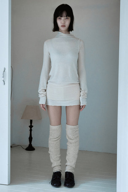 Chunky wool overknee socks